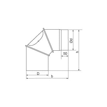 Almeva Koleno na TP 150 x 2mm nastavitelné 0-90° s čistícím otvorem, černé odkouření, odtah orm ocel černá