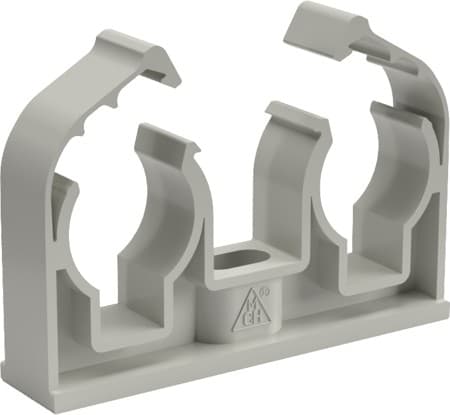 Chuděj Objímka PPR dvojitá, příchytka, s klipem 2x25mm 445