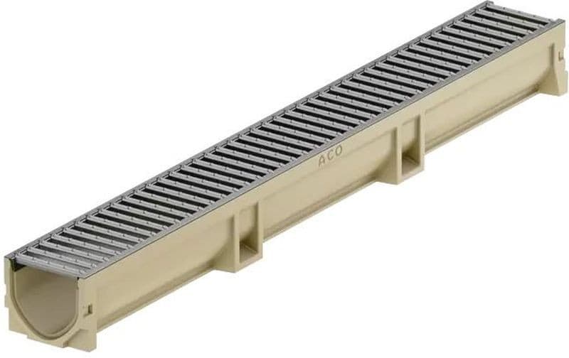 ACO Žlab Euroline 2.0 polymerbeton s pozinkovým roštem, délka 1000mm, šířka 118mm, hloubka 100mm