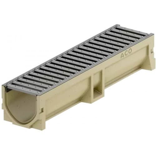 ACO Žlab Euroline 2.0 polymerbeton s pozinkovým roštem, délka  500mm, šířka 118mm, hloubka 100mm