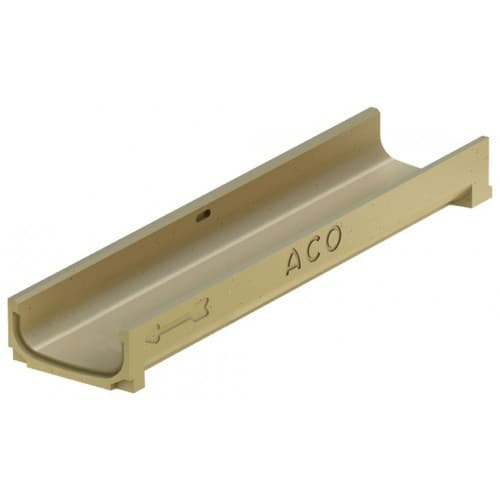 ACO Žlab Euroline mini polymerbeton bez roštu, délka  500mm, šířka 118mm, hloubka 55mm