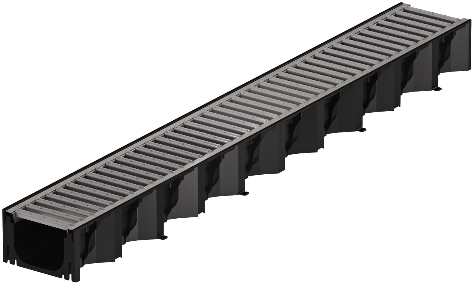 ACO Žlab Hexaline plastový s pozinkovaným roštem, délka 1000mm, šířka 129mm, hloubka 81mm